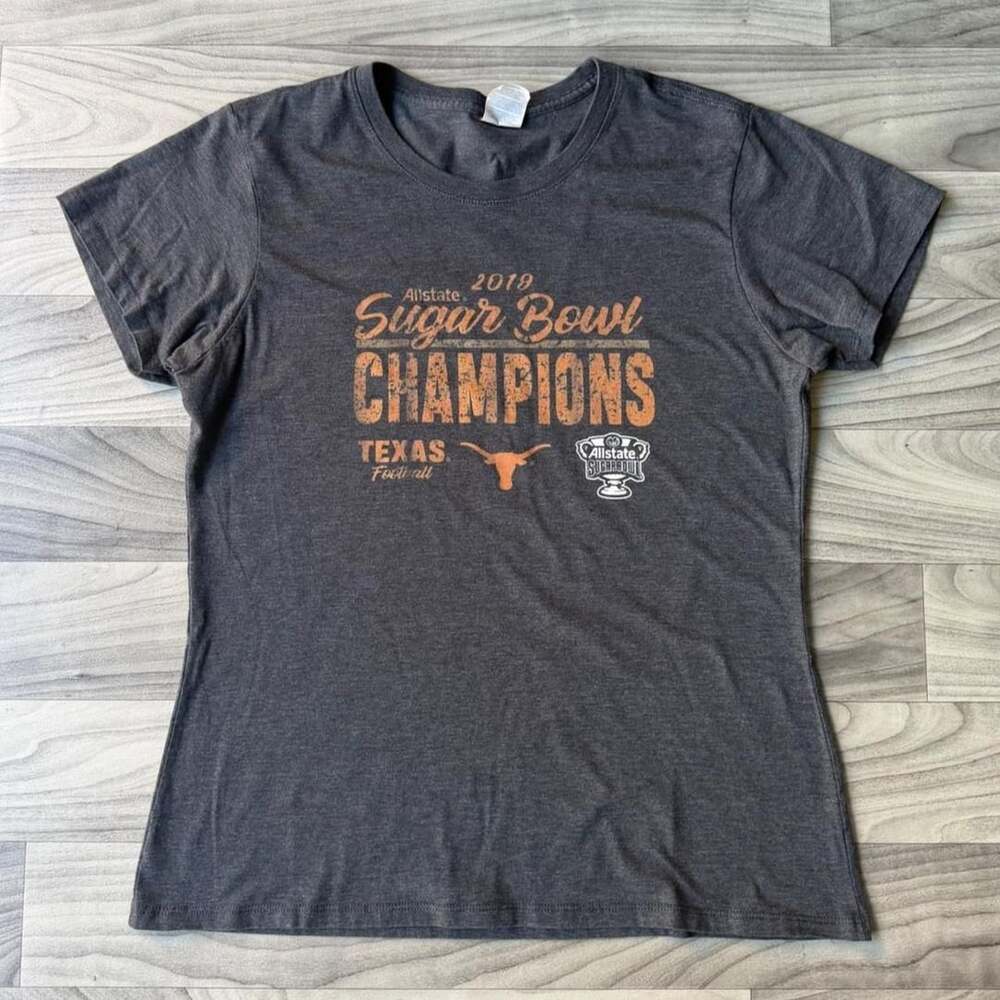 Texas Longhorns 2019 Sugar Bowl Champions T-Shirt Women's Large